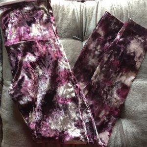 Velvet tie-dye joggers